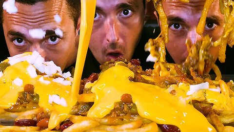 Crispy Chili Cheese Fries * ASMR MUKBANG No Talking *