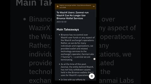 Binance vs WazirX | Binance Terminates Wallet Services to WazirX |