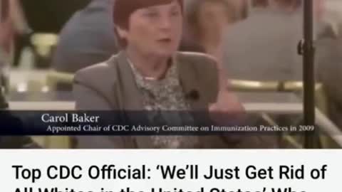 Top CDC official on record saying that the agency wants to get rid of all unvaxxed whites