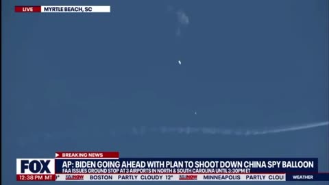 Here Is The Moment The Chinese Spy Balloon Got Shot Down