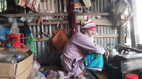 75 Years Old Man Tea Shop || Village Life