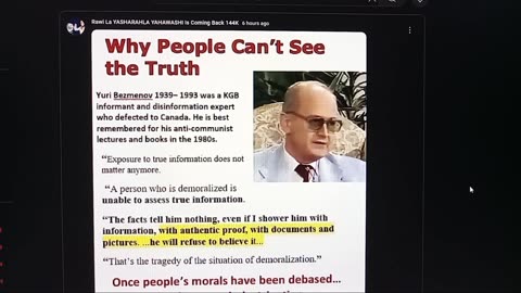 WHY PEOPLE CAN'T SEE THE TRUTH-RAWI LA YASHARAHLA YAHAWASHI IS COMING BACK 144K