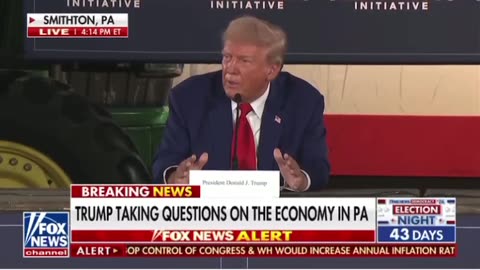 Trump taking questions on the economy in PA