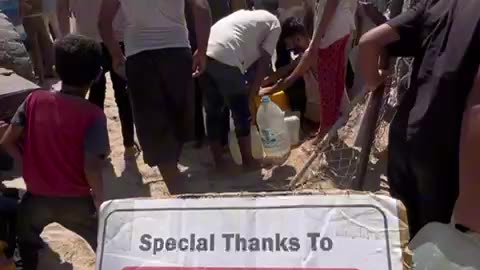 Daily Water Distribution in South Gaza - UK Relief Avicenna Healthcare