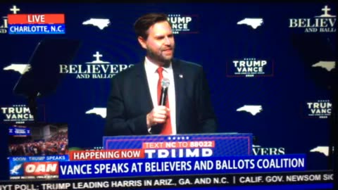 Vance speaks at believers & ballots coalition Monday 07:03 pm