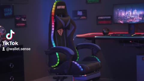 RGB gaming chair with LED lights