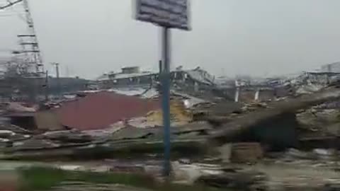 Extreme damage in industrial and business area of Antakya, Turkey From earthquake