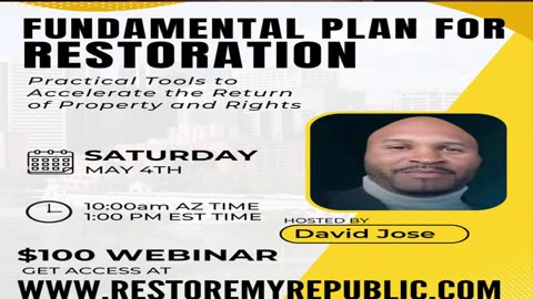 5-4-24 Webinar: Fundamental Plan for Restoration