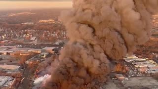 Massive smoke spotted amid large industrial fire at a factory in Chicago Heights, Illinois