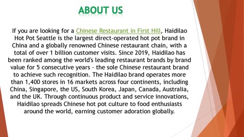 If you are looking for a Chinese Restaurant in First Hill