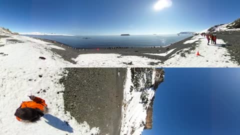 The beach of Brown Bluff, Antarctica