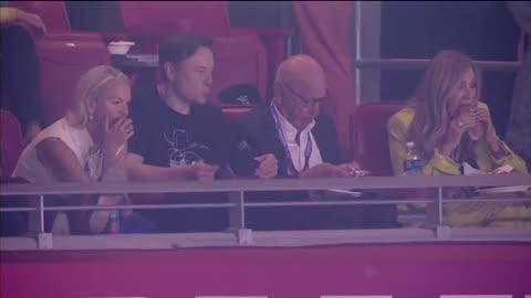 Elon Musk and Rupert Murdoch At The Superbowl