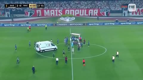 Moment players scream for help after Juan Izquierdo collapses on field