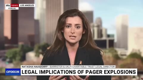 Natasha Hausdorff discusses the legality of the exploding beepers on Sky News Au