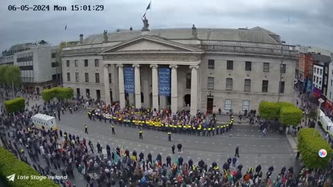 Anti-Mass Uncontrolled Immigration Dublin Protest by drone 5th May 2024