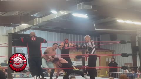 Pure Pro Wrestling:JPJ & Colton Cage vs Mega Destroyer