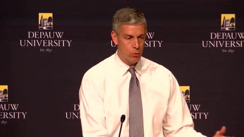 April 21, 2016 - Former U.S. Secretary of Education Arne Duncan at Indiana's DePauw University