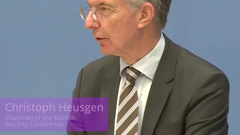 Chairman of MSC Christoph Heusgen announce during the German Federal Press Conference