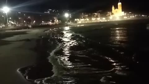 Sitges Katalonien am Abend