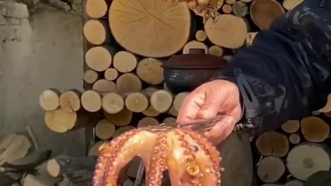 Octopus cooking