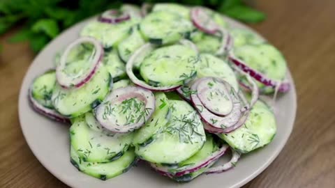 Cucumber salad Easy and delicious #salad #سالاد