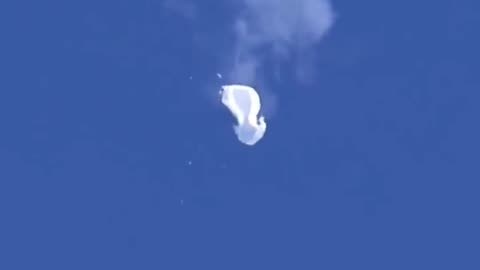 Chinese surveillance balloon being shot down in Myrtle Beach, USA