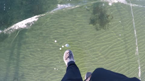 Ice Freezes Crystal Clear on Munising Bay