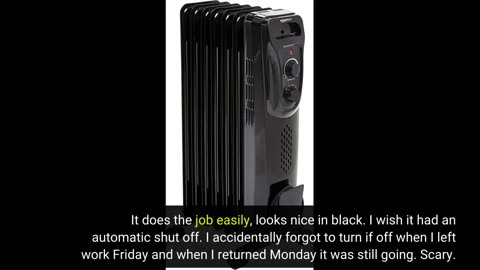 Amazon Basics Indoor Portable Radiator #Heater - Black-Overview