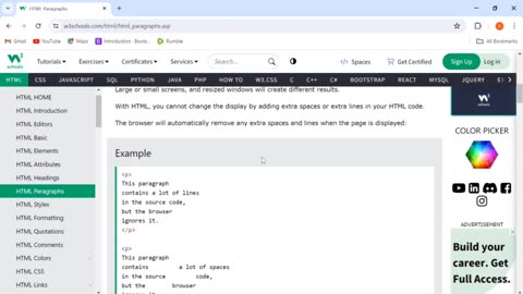 Headings, paragraph and styles in HTML language