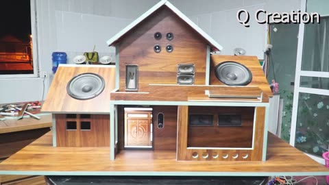 DIY - The Combination Of Sound And The House - Home Speakers - Model House - Bluetooth Speaker