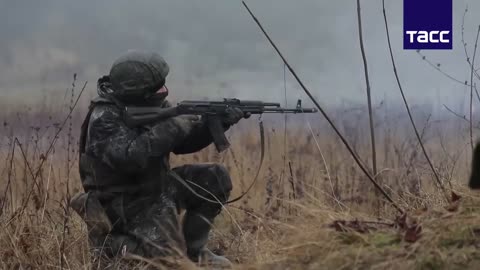 A first-person video of Russian grenade launchers working and firing on the front lines.