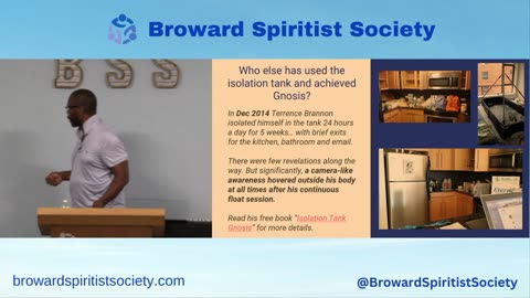 Introduction to Isolation Tank (Gnosis) at Broward Spiritist Society