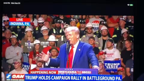 OANN trump holds campaign rally in battleground PA Monday 08:52 pm