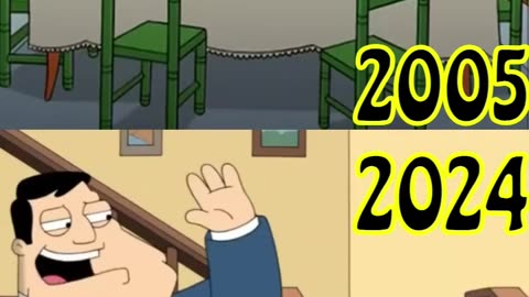 American dad 2005 vs 2024 #familyguy #funny #comedy #americandad#cartoon#usa#intro#2005#stevesmith