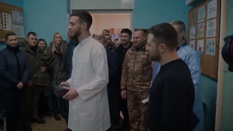 Prime Minister of Denmark Mette Frederiksen and Zelenskiy visited hospital together