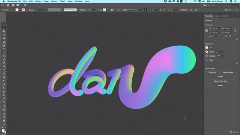 How to make 3D gradient lettering blends in Adobe Illustrator CC