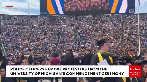 Police remove commencement protestors