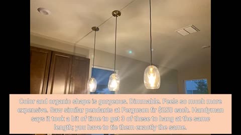 CASAMOTION Blue Pendant #Lights Kitchen Island Art Glass-Overview