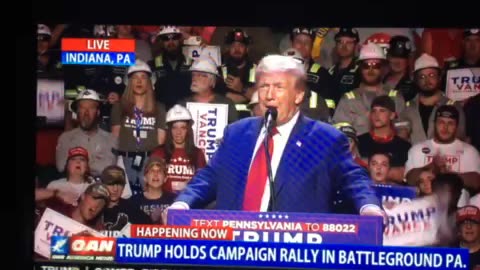 OAN trump holds campaign rally in battleground PA Monday 8:00 pm