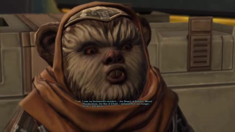 Chatting with Treek the Ewok