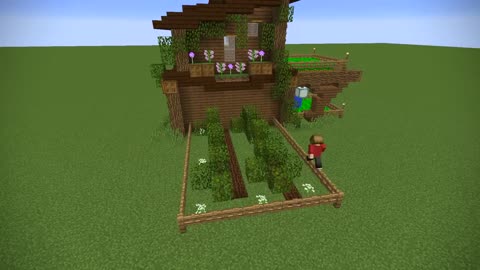 Easy Minecraft Garden House Tutorial