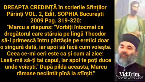 Ecumenistul Staicu Ciprian FALSIFICA prin Atribuire zicerea lui Theodor spunand ca ESTE A Sv. Maxim