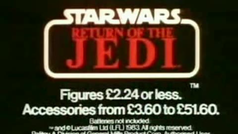 Star Wars - Return of the Jedi - Palitoy Vintage B-Wing Fighter Toy Commercial #12 - British TV 1983