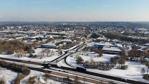 Snowfall Beauty Of Nature _ Drone Aerial View _ Free stock footage _ Free HD Videos