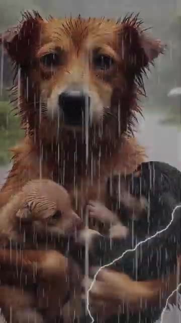 Golden Guardian- A Mother's Resolve #puppy #raindogs #cute #animals #pets #doglover #pawsfriends