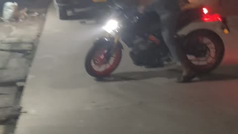 Dad riding my mt15🥺