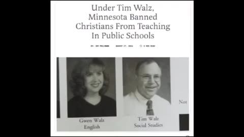 Tim Walz Banned Religious People from Teaching in Minnesota