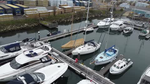 Shakti's Berth Port of Poole from the Air