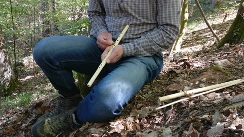 Primitive music 2_ Making a DIY elderberry flute 🎵