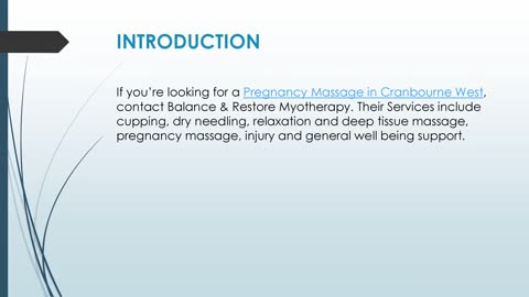 Best Pregnancy Massage in Cranbourne West